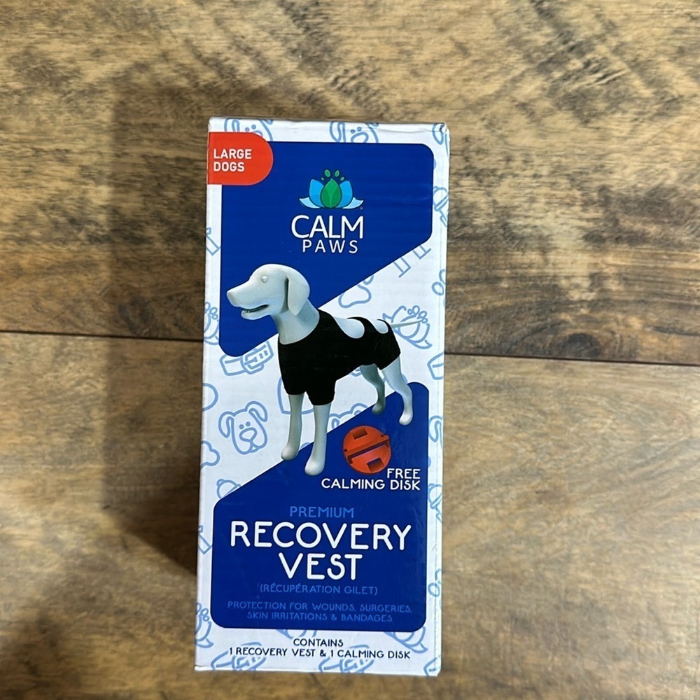 CALM PAWS Post-Surgery Recovery Vest, Size Large, NIB